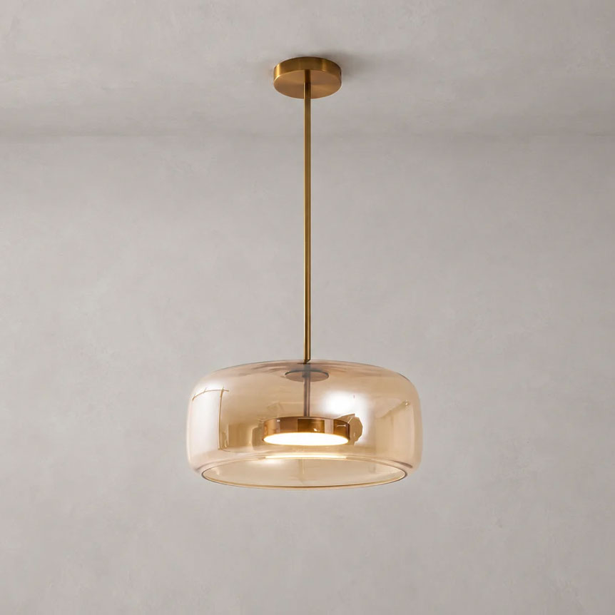 Smoked Glass Dome Pendant Light, view 5