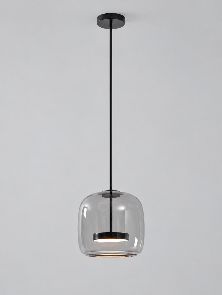 Smoked Glass Dome Pendant Light product photo