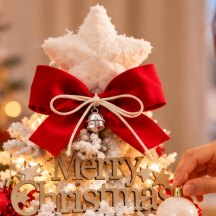 Snow-Flocked Tabletop Christmas Tree, view 8