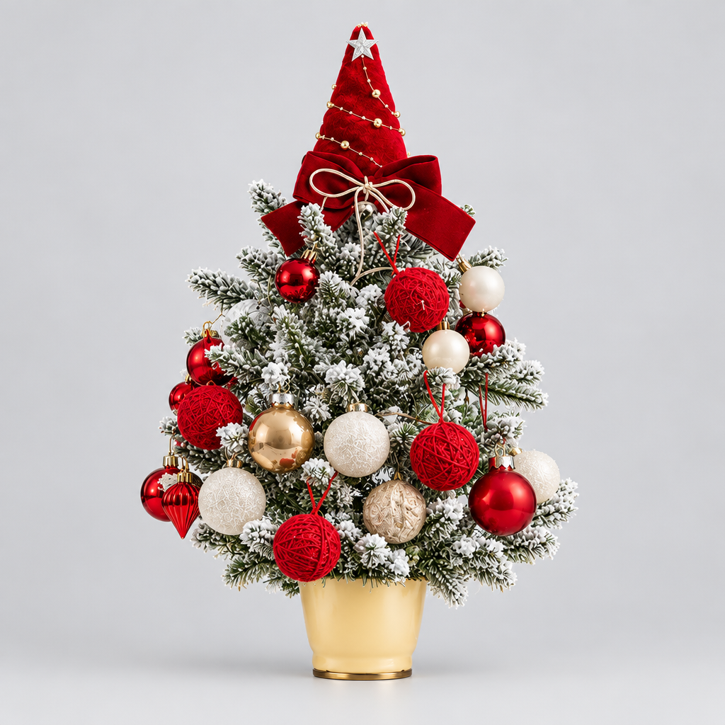 Snow-Flocked Tabletop Christmas Tree product photo