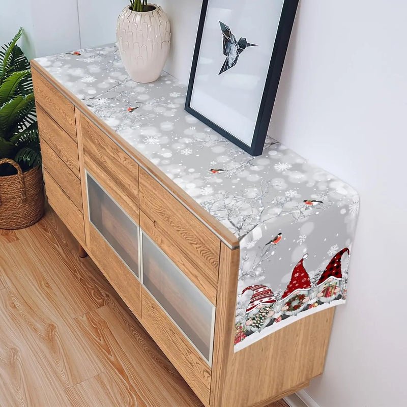 Snowflake Gnome Christmas Table Runner, view 5