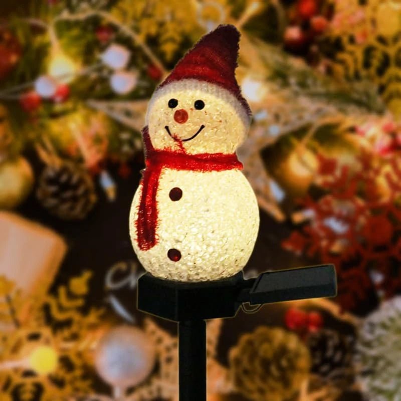 Snowman Solar Garden Lights, Set of 2, view 1