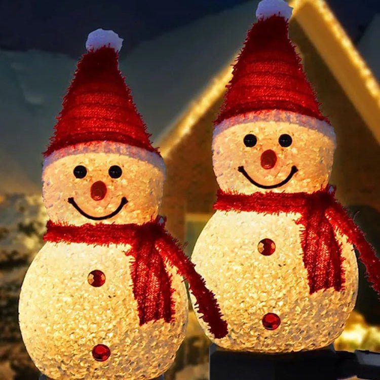 Snowman Solar Garden Lights, Set of 2, view 5