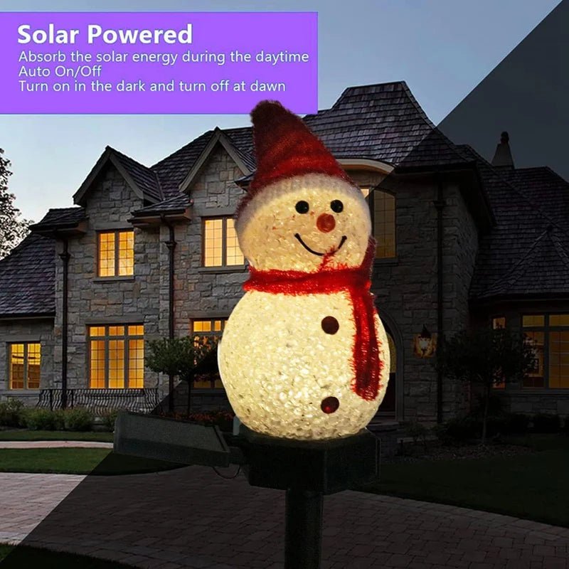 Snowman Solar Garden Lights, Set of 2, view 6