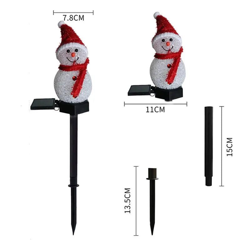 Snowman Solar Garden Lights, Set of 2, view 8