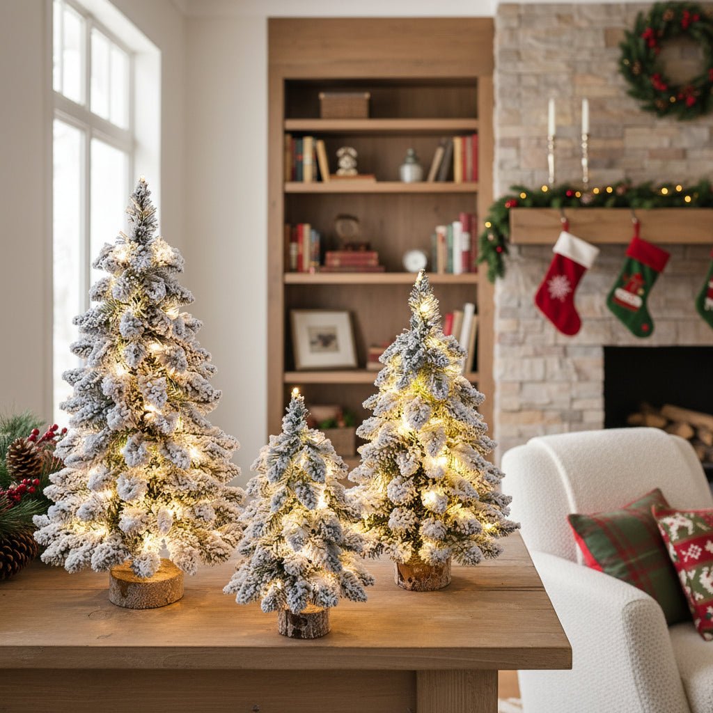 Snowy LED Mini Christmas Tree, view 3