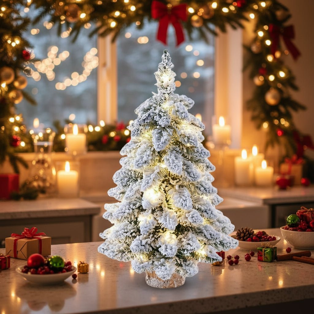 Snowy LED Mini Christmas Tree, view 4