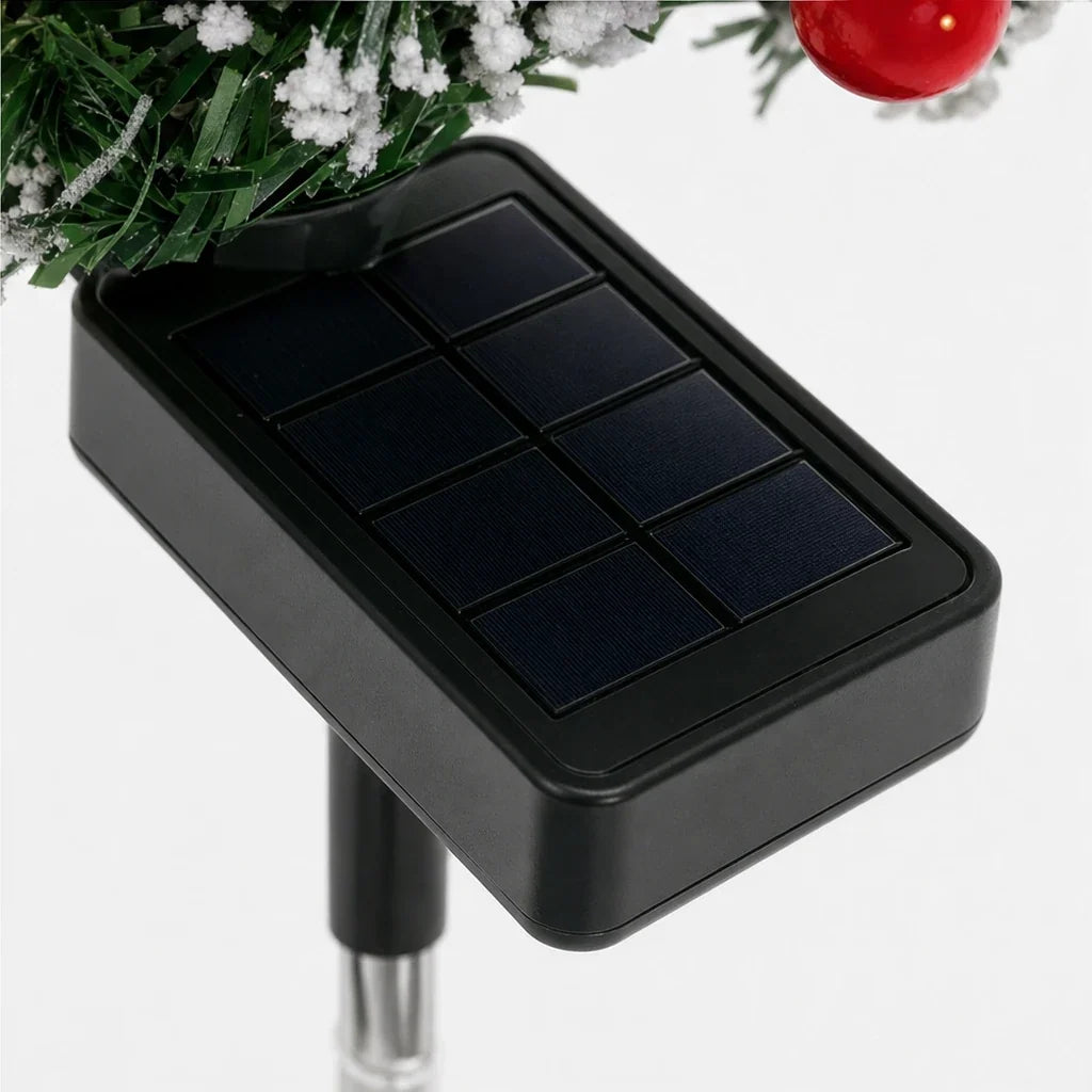 Solar Christmas Tree with Multicolor Lights, view 10
