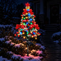 Solar Christmas Tree with Multicolor Lights, Multicolor