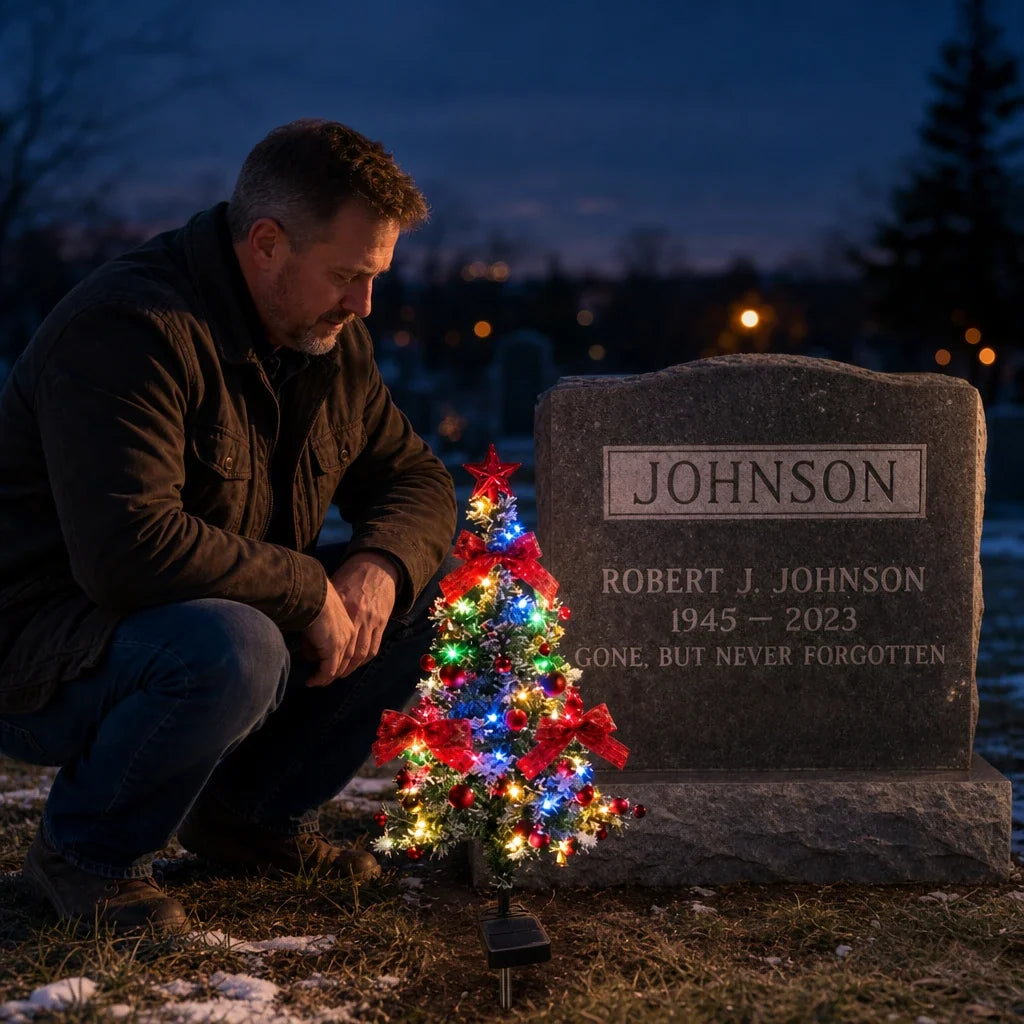 Solar Christmas Tree with Multicolor Lights, view 5