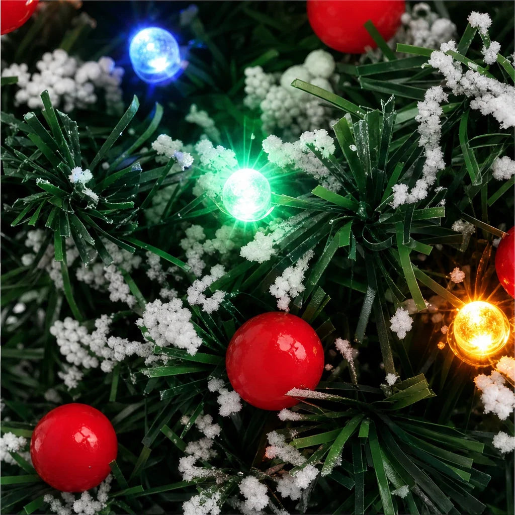 Solar Christmas Tree with Multicolor Lights, view 8