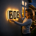 Solar LED House Number, view 1