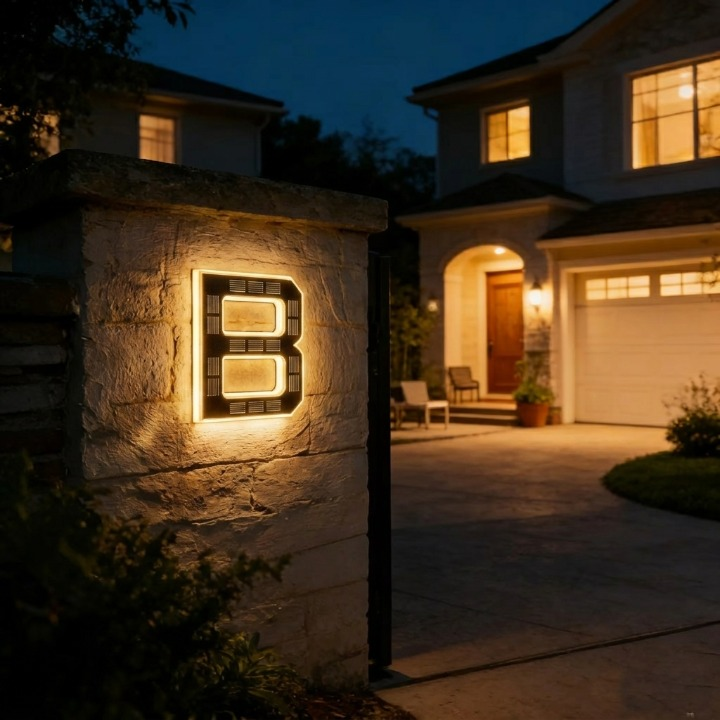 Solar LED House Number, view 15