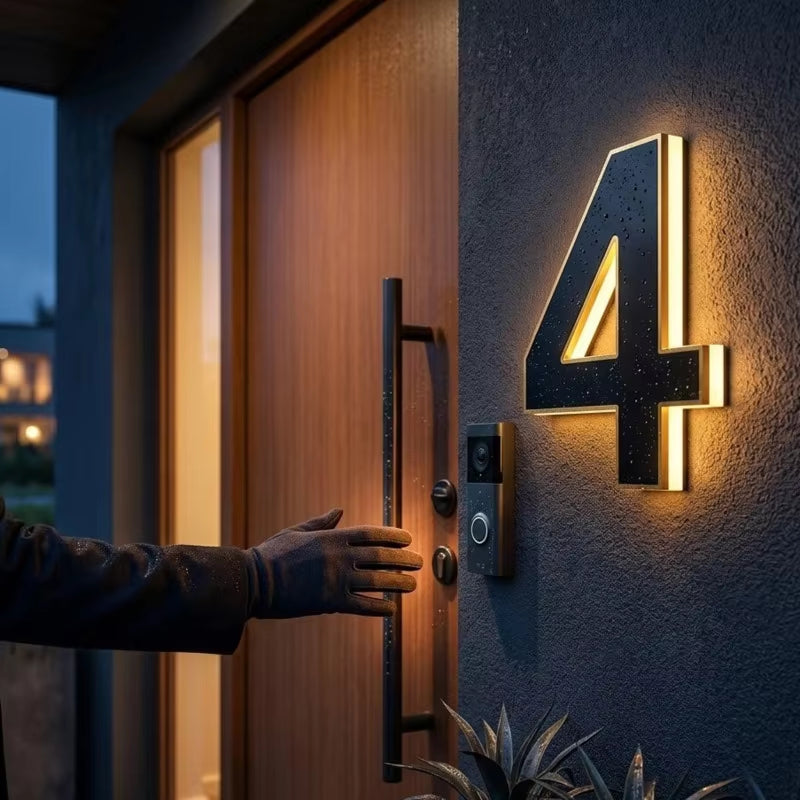 Solar LED House Number, view 2