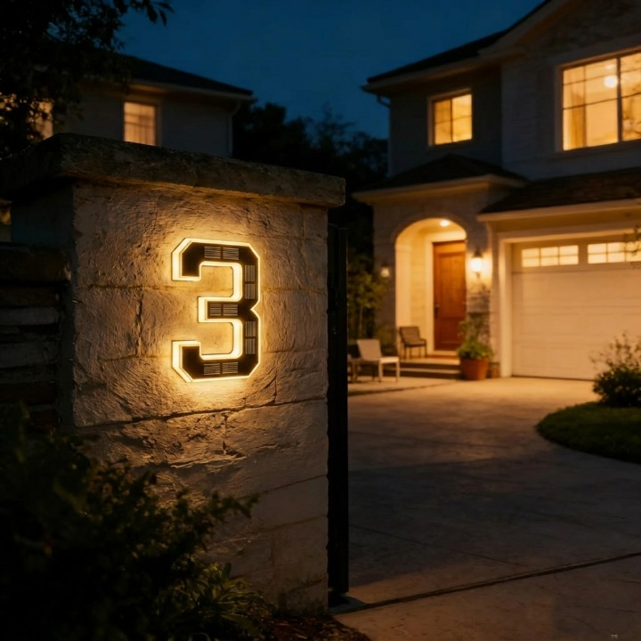 Solar LED House Number, view 6