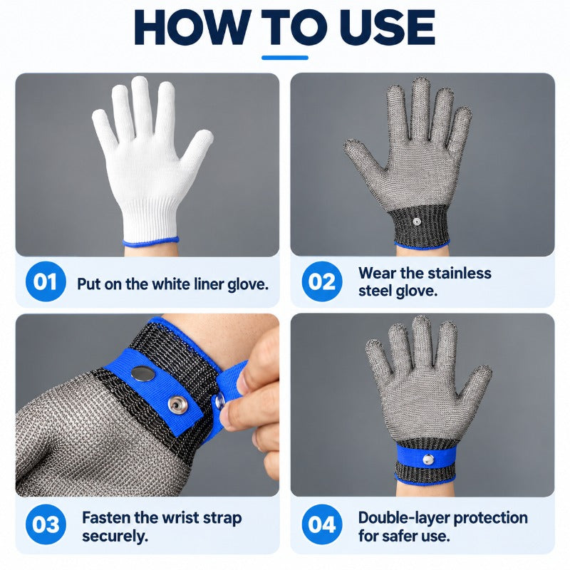 Stainless Steel Cut-Resistant Glove, view 2