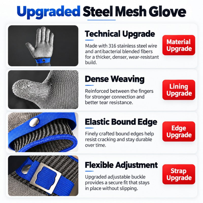 Stainless Steel Cut-Resistant Glove, view 3