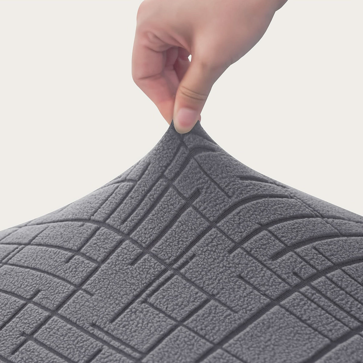 Close up of the stretch jacquard seat cover fabric