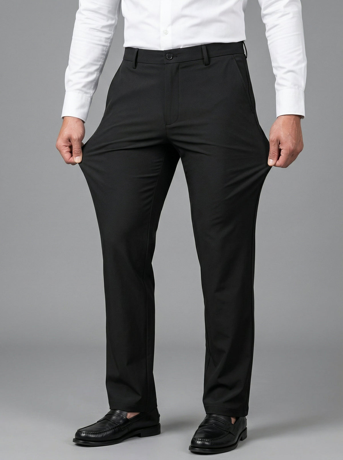 Stretch Knit Pleated Trousers, view 1