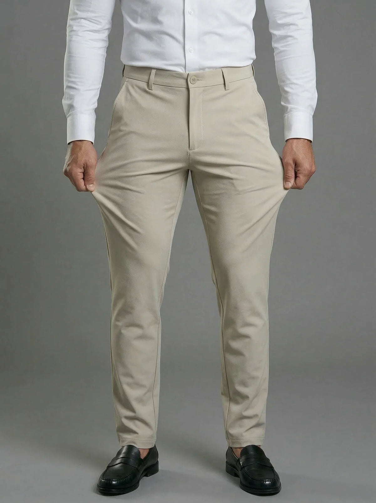 Stretch Knit Pleated Trousers, view 7