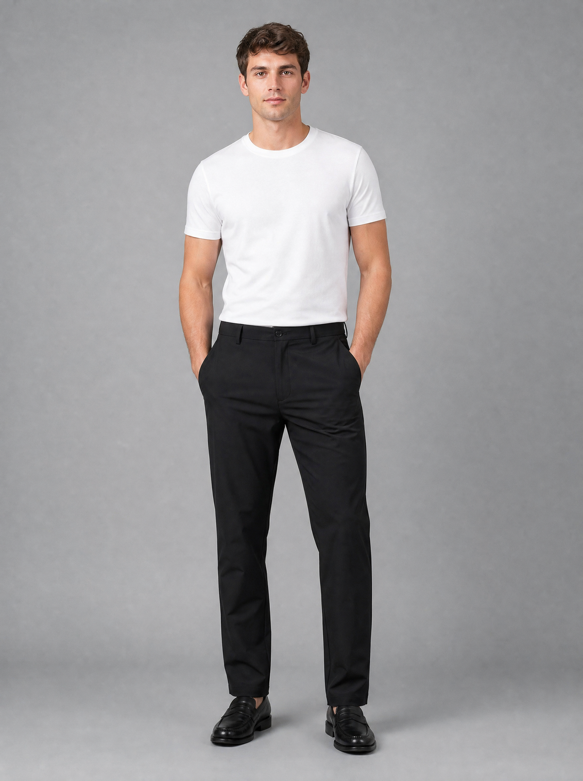 Stretch Knit Pleated Trousers, main photo
