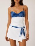 Striped Top and Skort Set in top and skort set
