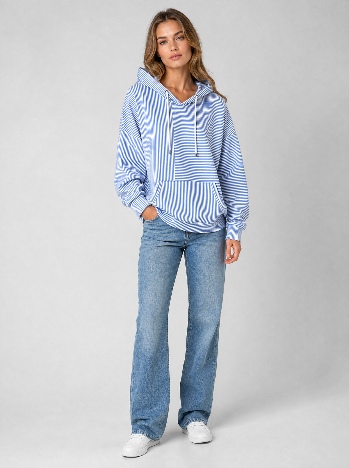 Striped Drawstring Hoodie, main photo