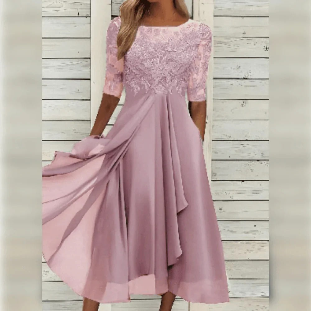 Tailored Midi Dress in pink