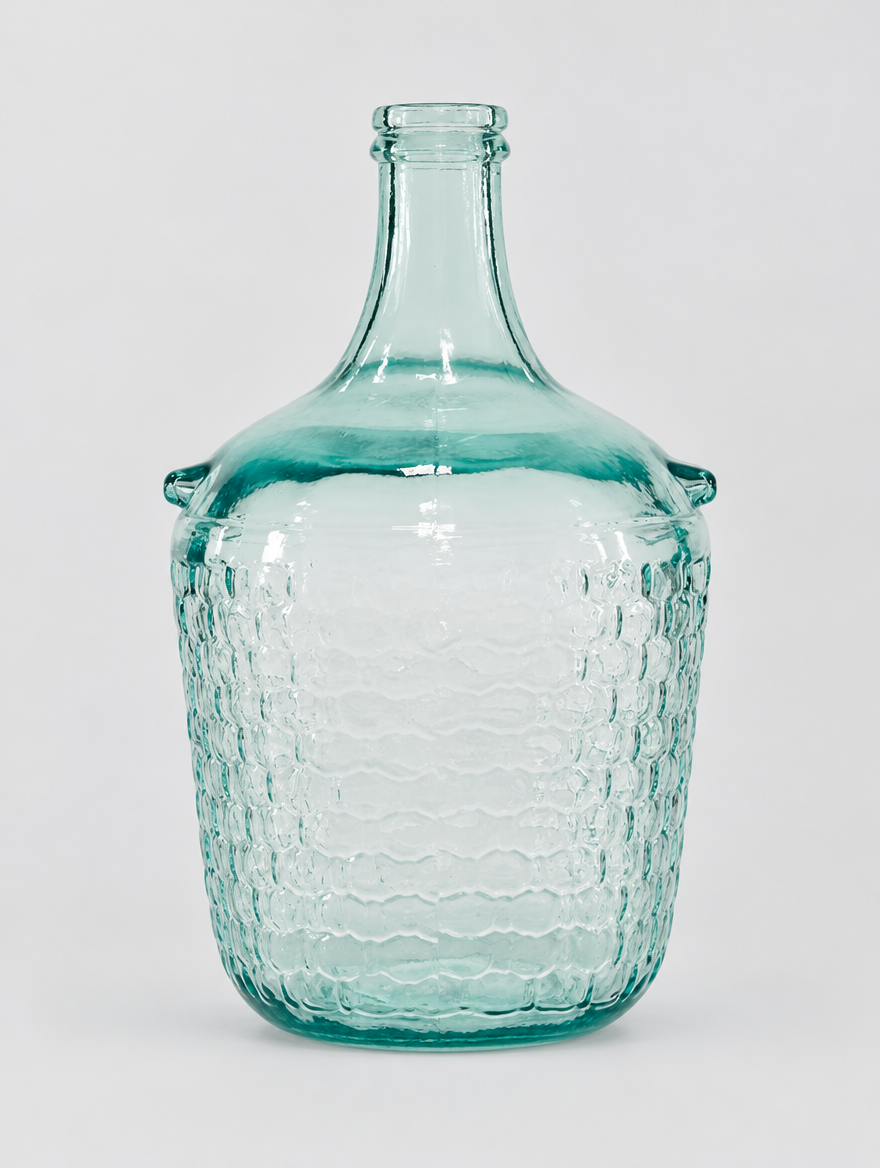 Teal Glass Demijohn Vase product photo