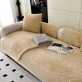 Plush Couch Cover in beige