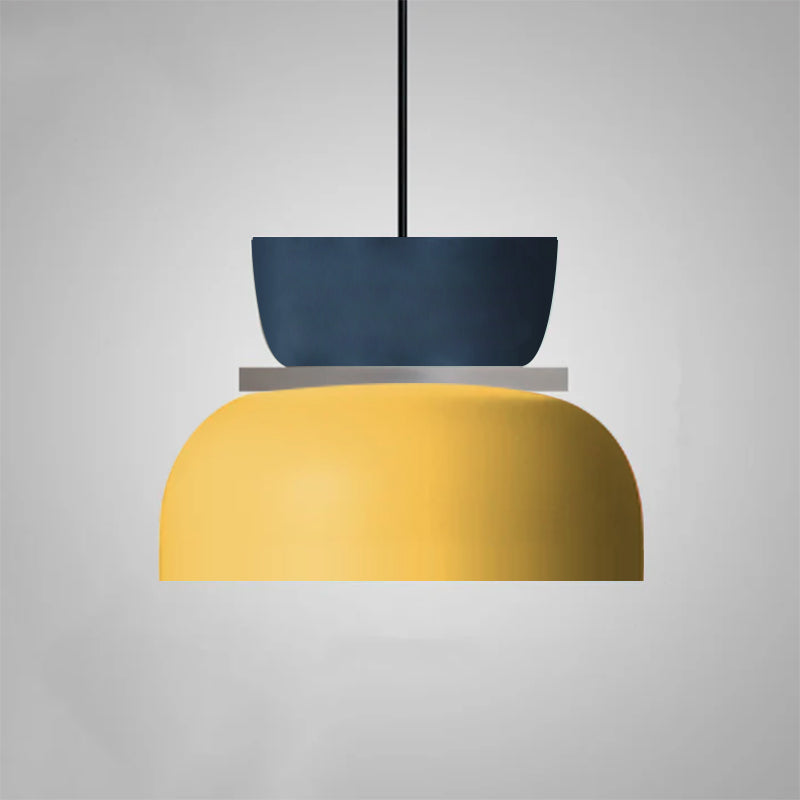 Pendant Light in yellow and blue, size large