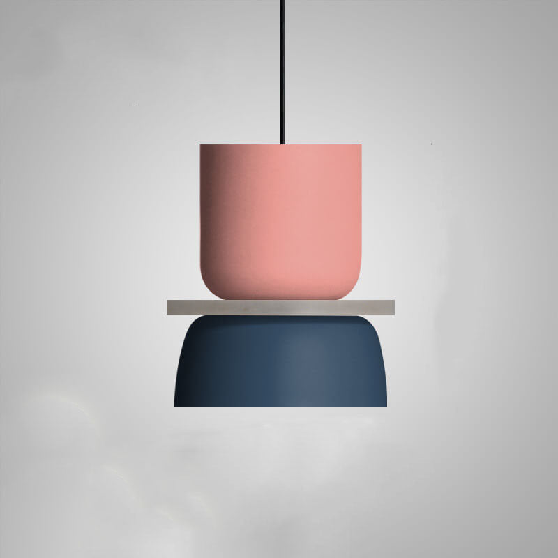 Pendant Light in pink and blue, size small