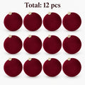 Velvet Christmas Ball Ornaments, Set of 12, Burgundy