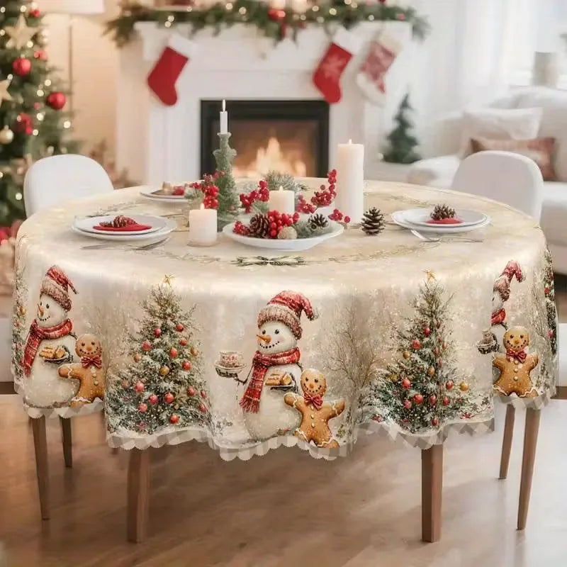 Vintage Christmas Tablecloth, view 11