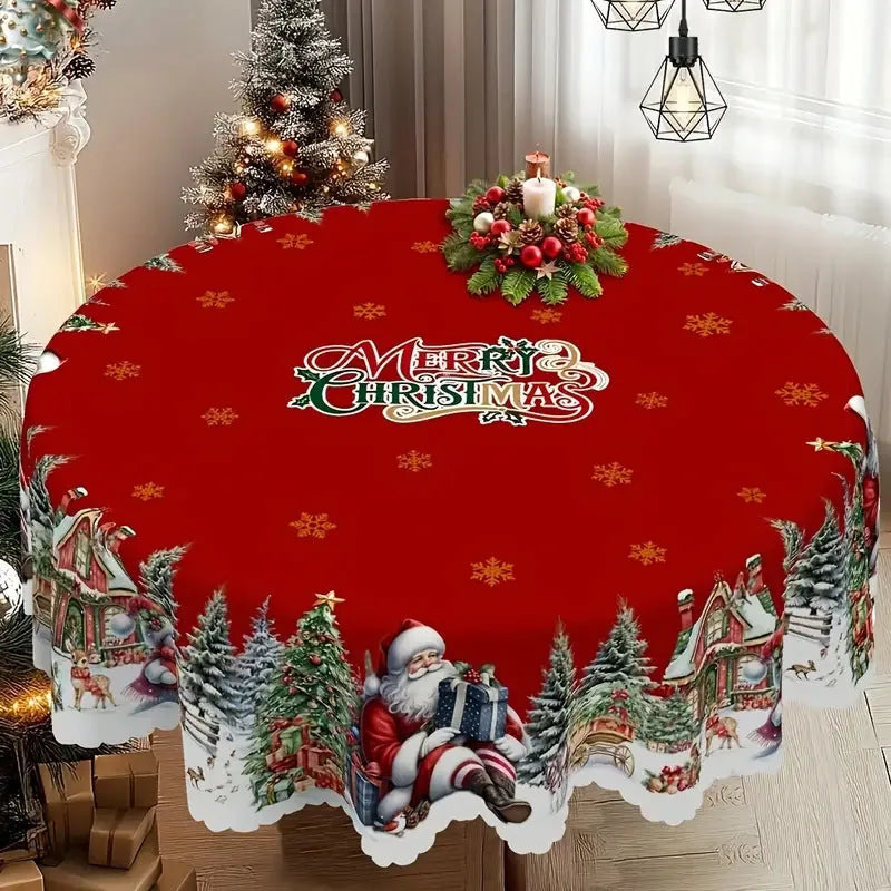 Vintage Christmas Tablecloth, view 14