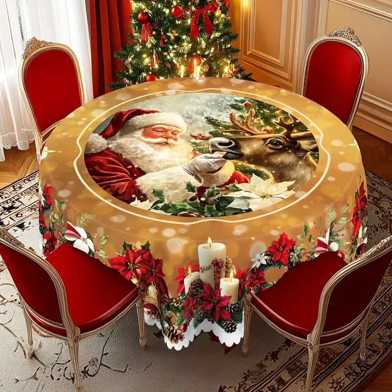 Vintage Christmas Tablecloth, view 15