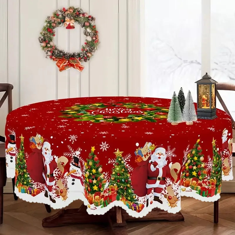 Vintage Christmas Tablecloth, view 17