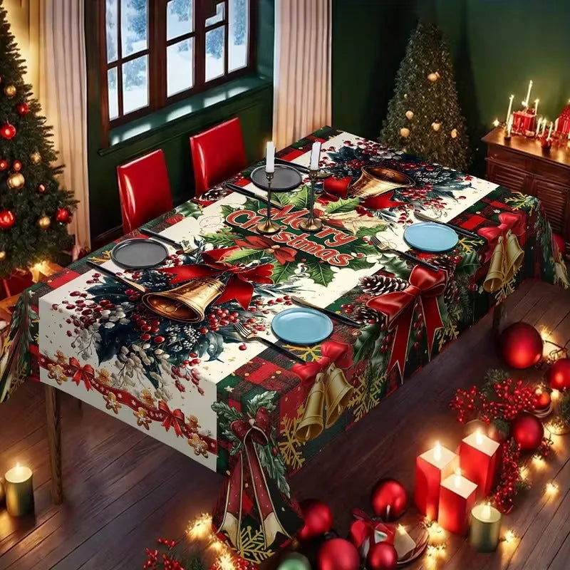Vintage Christmas Tablecloth, view 18