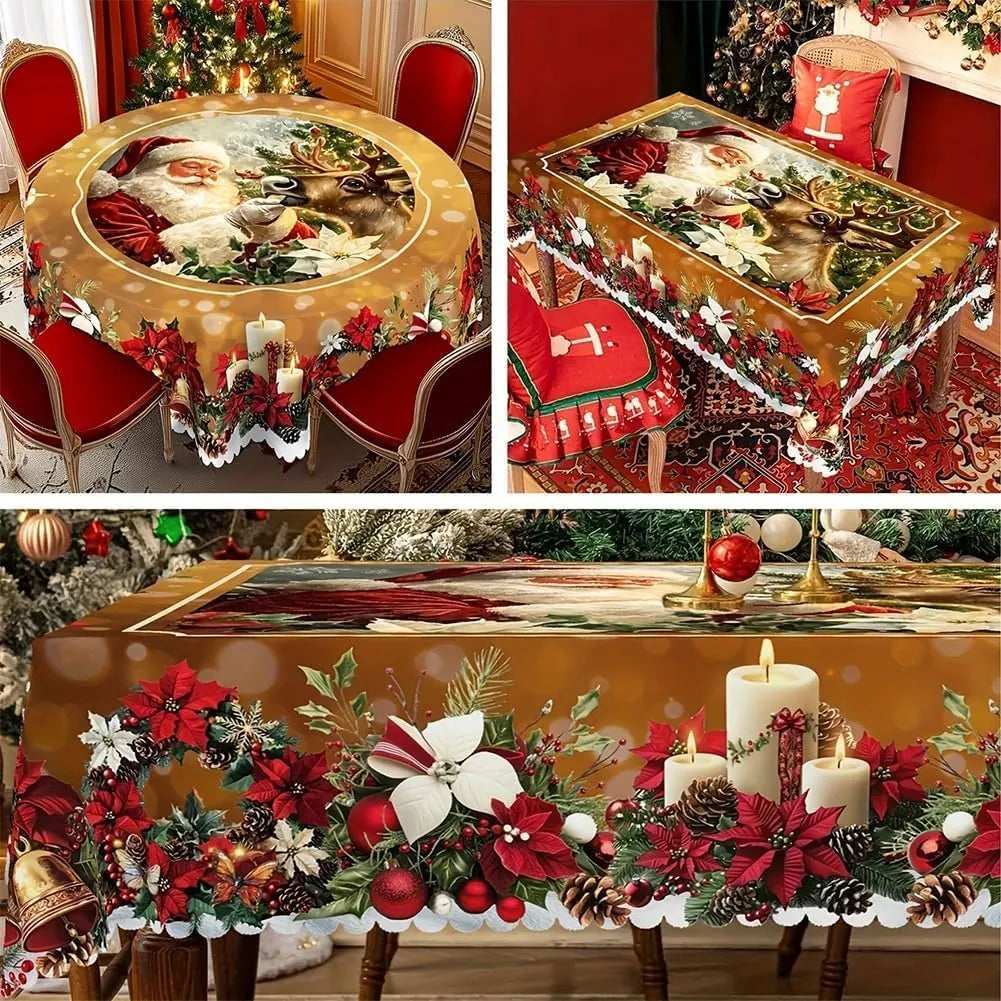Vintage Christmas Tablecloth, view 5
