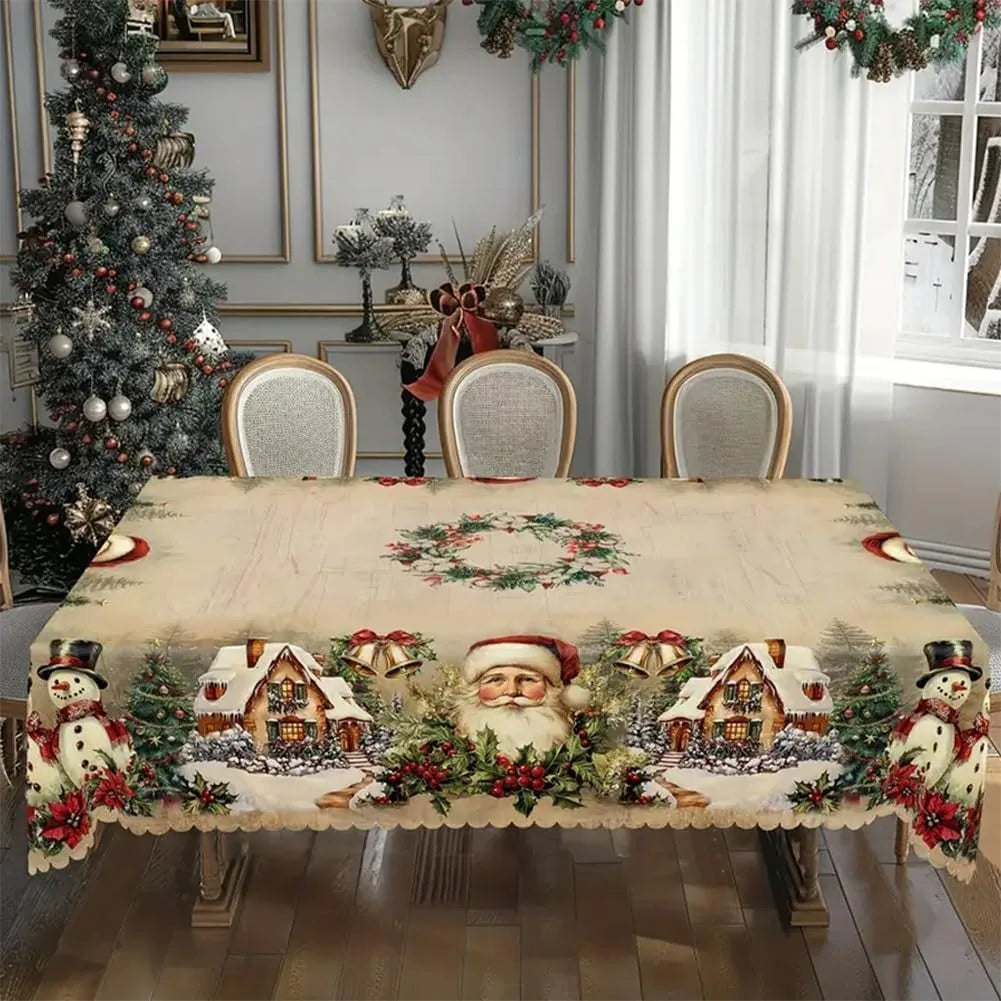 Vintage Christmas Tablecloth, view 7
