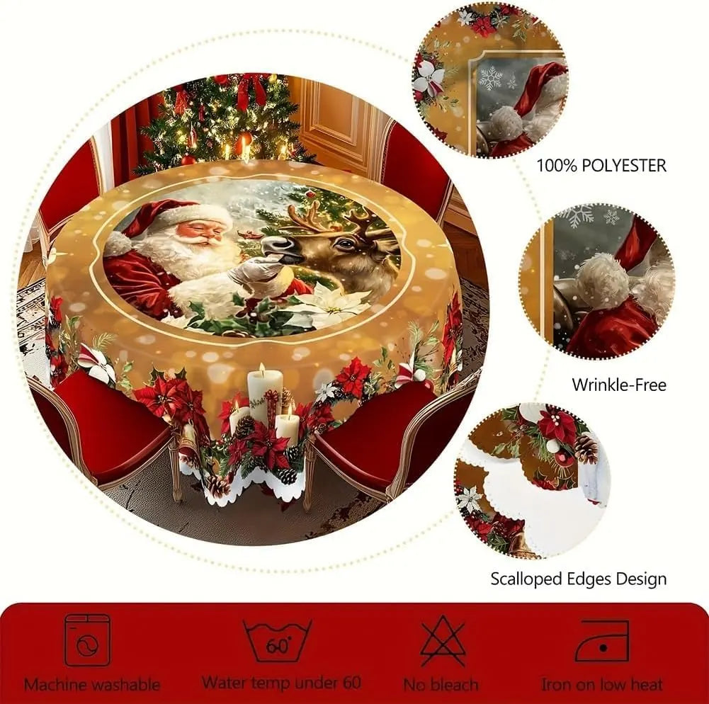 Vintage Christmas Tablecloth, view 8