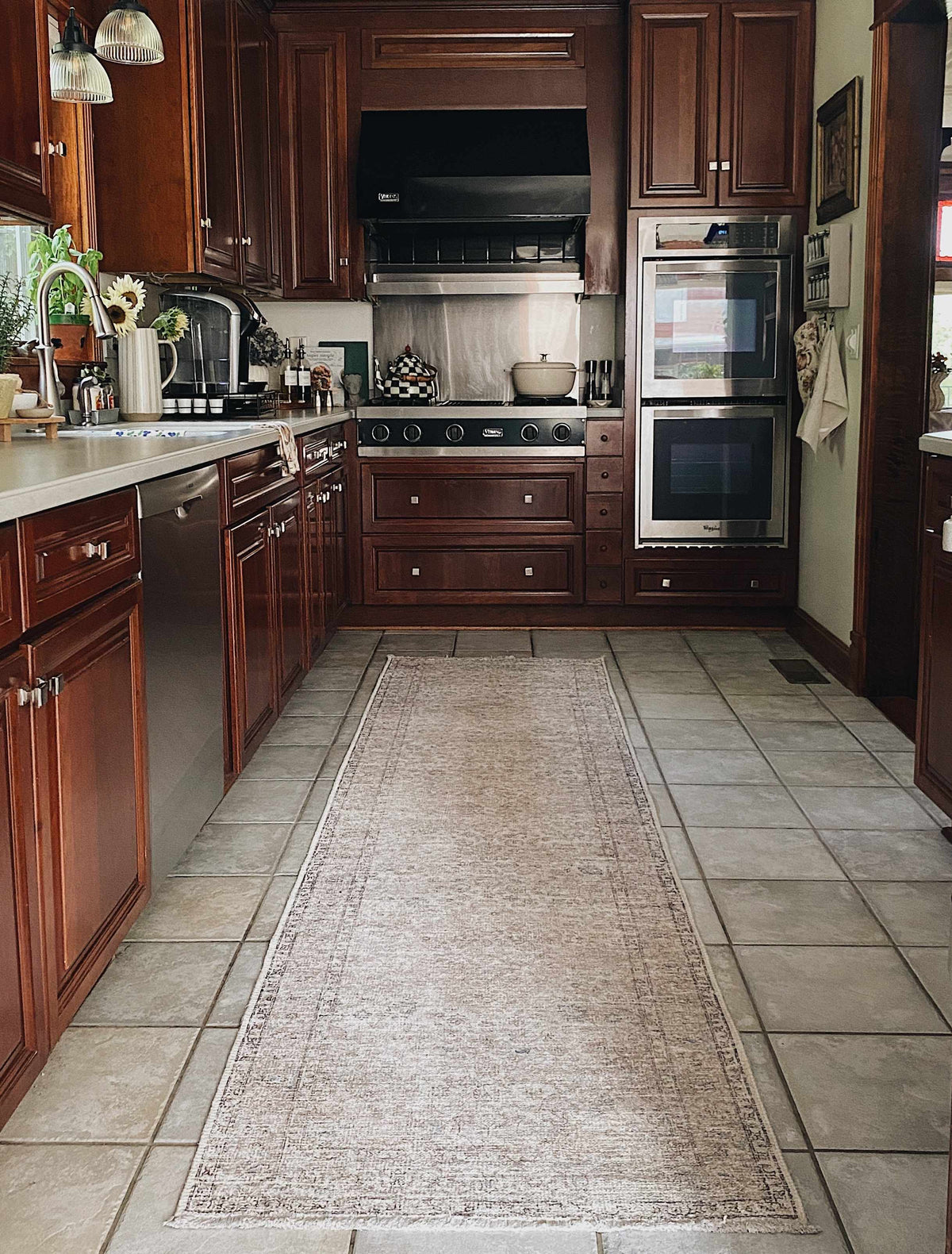 Washable Cream Medallion Rug, view 2