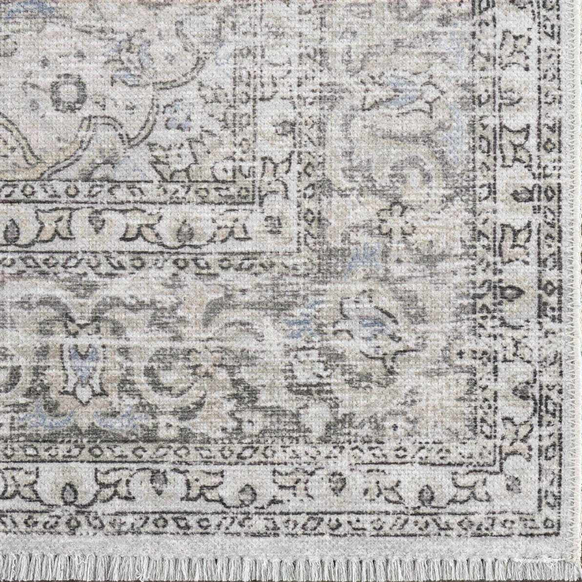 Washable Cream Medallion Rug, view 6