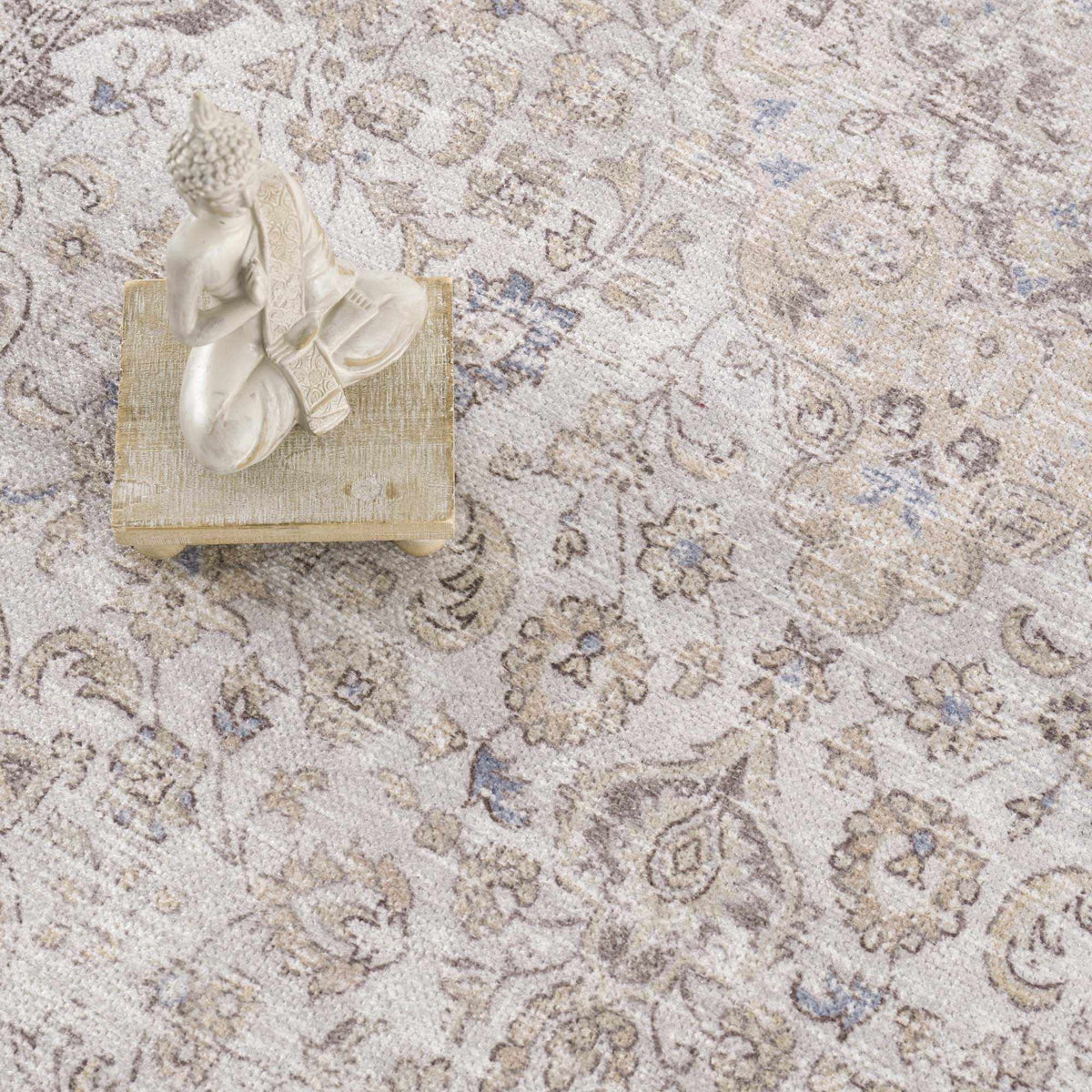 Washable Cream Medallion Rug, view 7