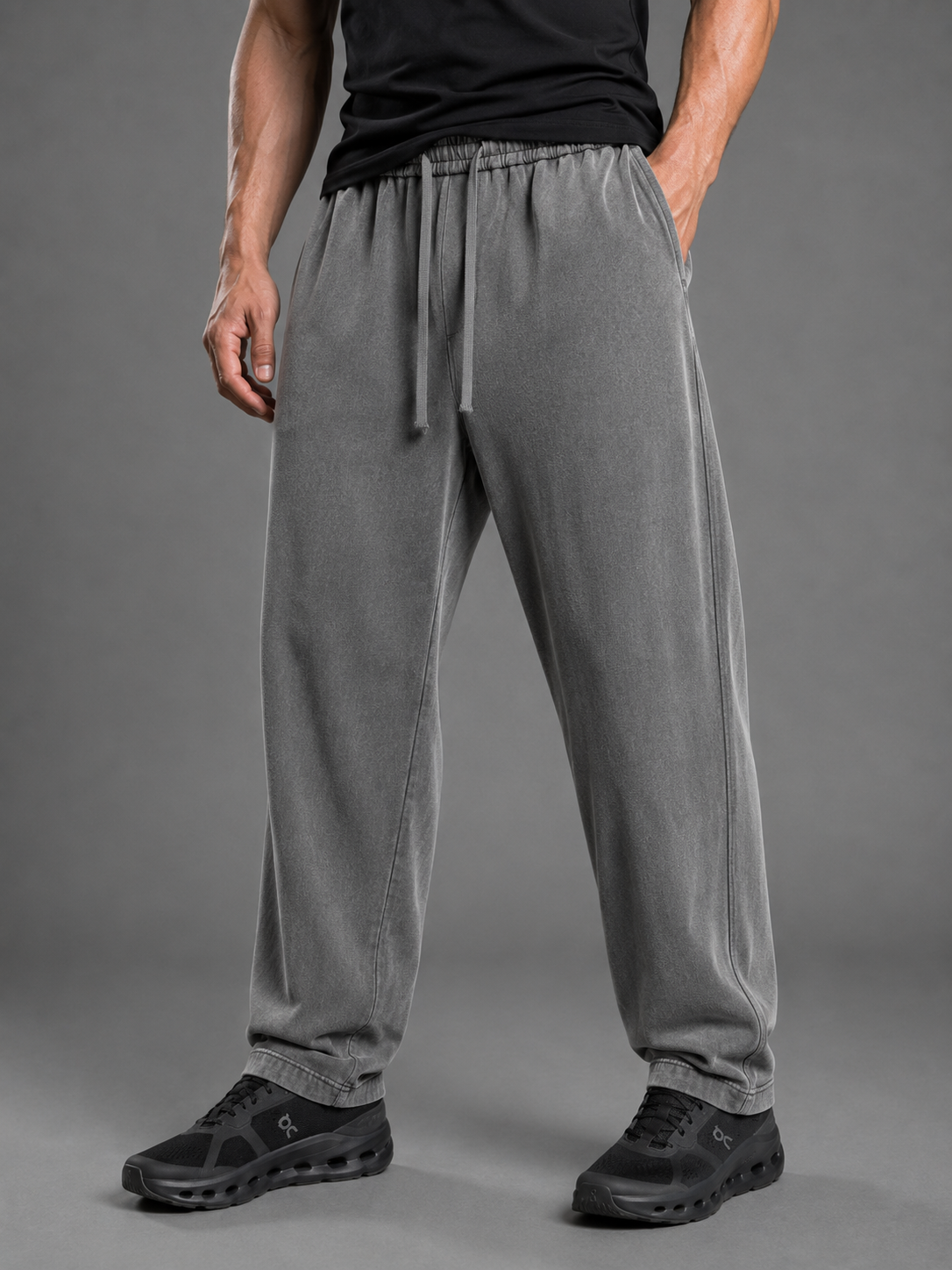 Washed Wide Leg Sweatpants, view 5