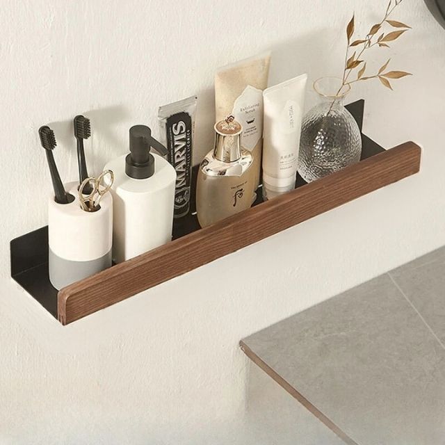 Wood Bathroom Wall Shelf, view 6