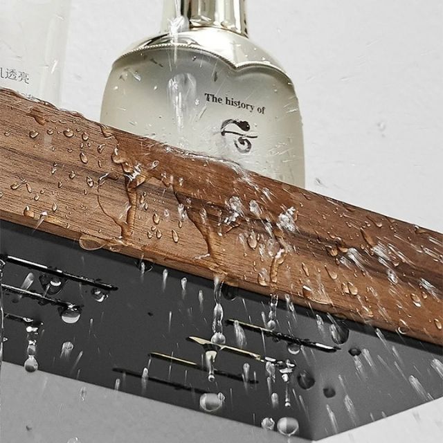 Wood Bathroom Wall Shelf, view 7