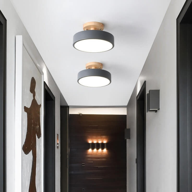 Semi Flush Mount Ceiling Light in gray