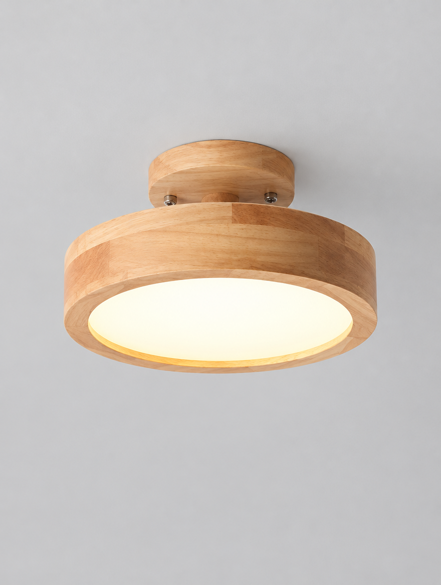 Semi Flush Mount Ceiling Light, product photo on a light grey background