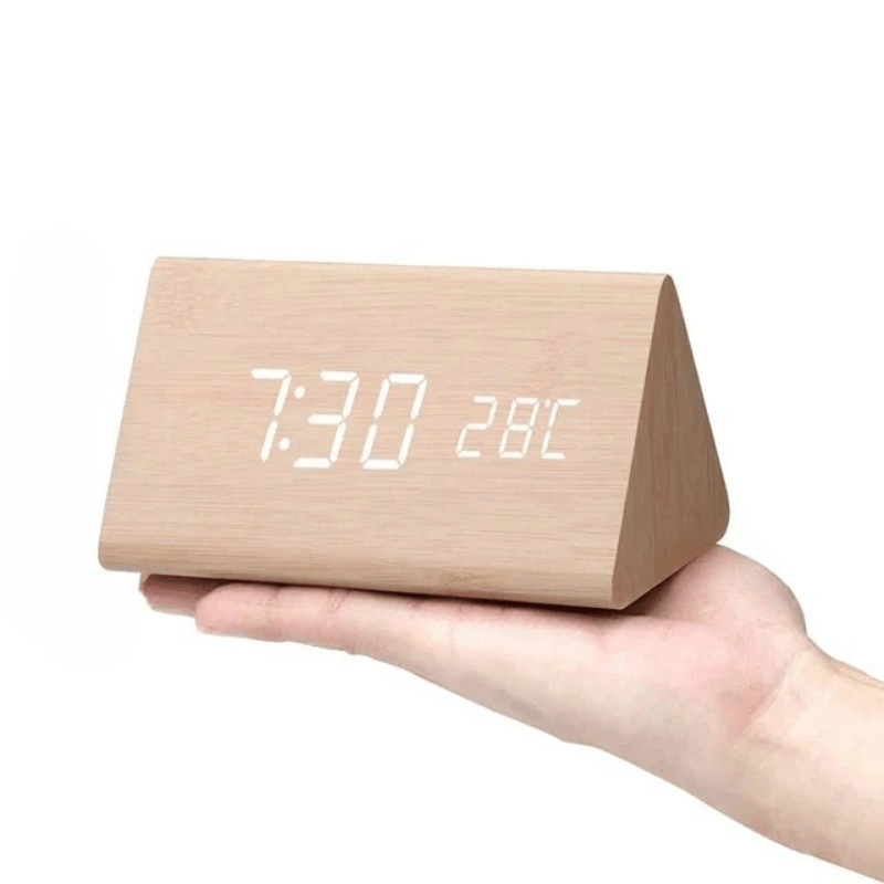 Wood Look LED Digital Clock, view 10